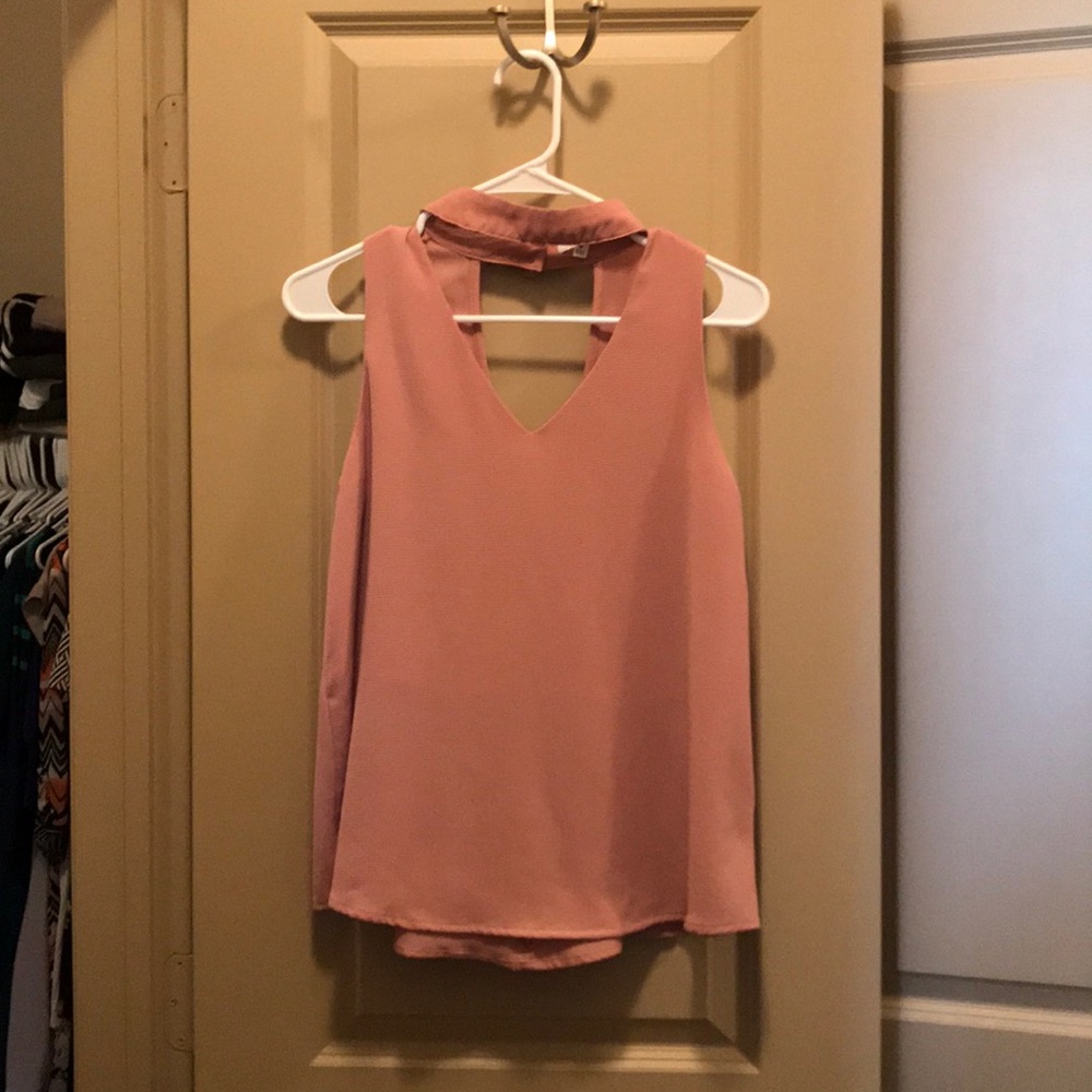 Choker Button Neck Top